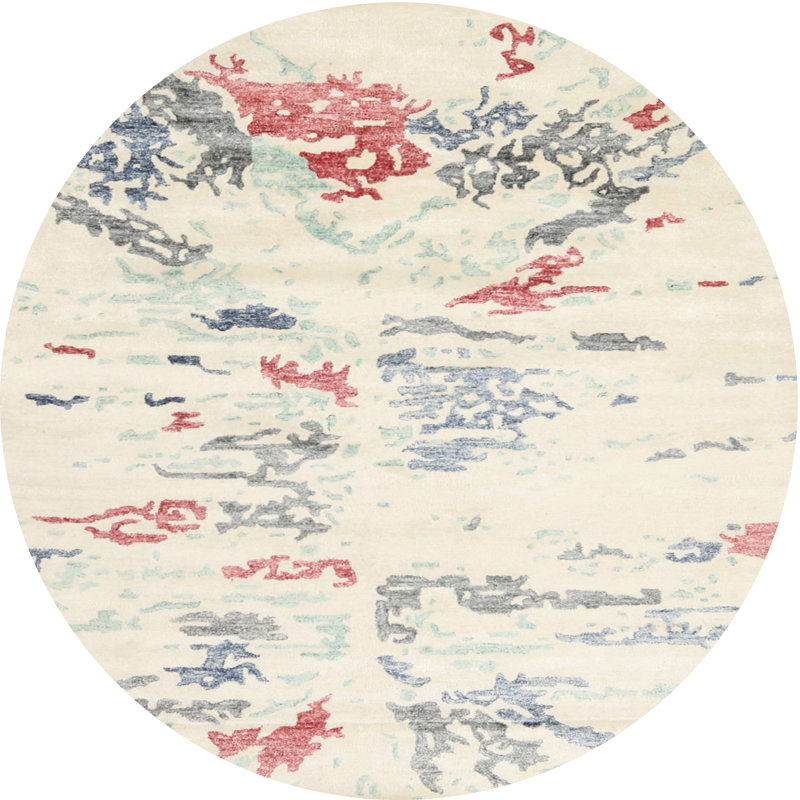 Abstract Indoor Rug, Round 3'