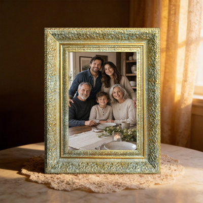 Cadre photo mural 3 pièces 5 "x 7" doré antique pour cadeaux de Noël