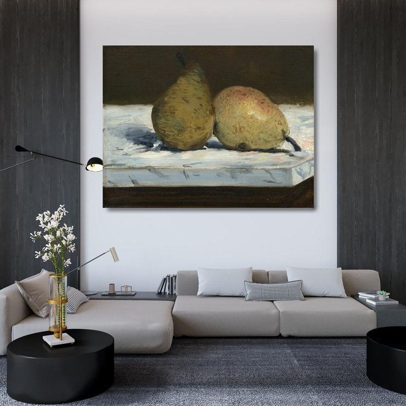 «Pears» par Édouard Manet - Art mural sur toile tendue avec châssis, H 48 po x l 33 po