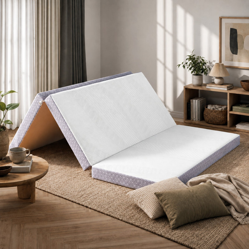Matelas pliant en mousse viscoélastique CoolSoft, 4", Lit double