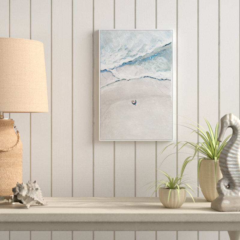 «Somewhere at the Beach», reproduction de peinture acrylique sur toile encadrée, H 18 po x l 12 po x P 1,5 po