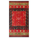 1890s Red Tree Of Life Antique European Besserabian Kilim Rug 6'6"x12'4" Carpet