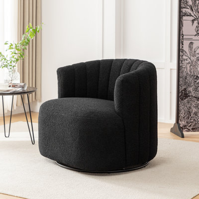 Musaab Upholstered Swivel Barrel Chair