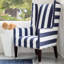 Tapis bleu marine et ivoire à motif de chevrons tissé à la main pour l'intérieur et l'extérieur Herringbone-41132323