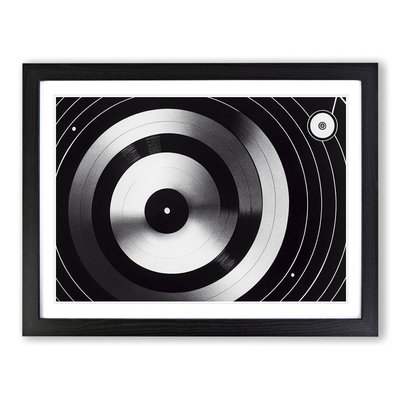 Expressive Vinyl Record - Single Picture Frame Print, Black Framed, 46cm H x 64cm W x 2cm D