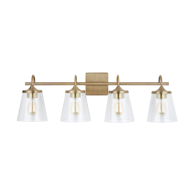 Dimmable Vanity Light, Aged Brass, 4