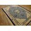 Tapis noir antique médaillon chinois des années 1870