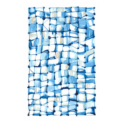Blue Patterns I Painting by Elena Carlie