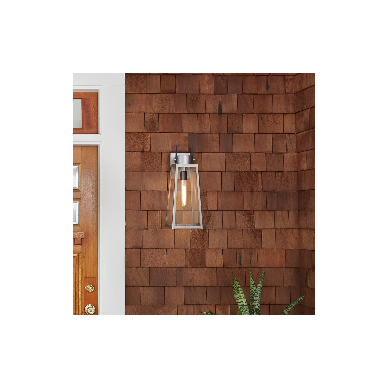 Kiwa Single Light Bell Outdoor Wall Light, Gray, 15.2" H x 7" W x 8.5" D