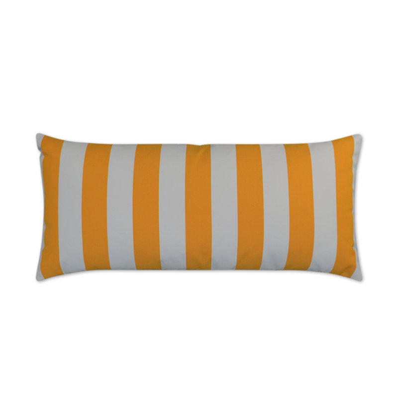Cafe Stripe Lumbar Indoor/Outdoor Pillow Cover & Insert, Yellow