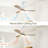 52 Inch Indoor Ceiling Fan With Dimmable Led Light 3 Solid Wood Blades Remote Control Reversible Dc Motor For Living Room