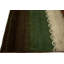 Tapis Indo-Gabbeh rétro à rayures tribales 3 pi 5 po x 5 pi 3 po