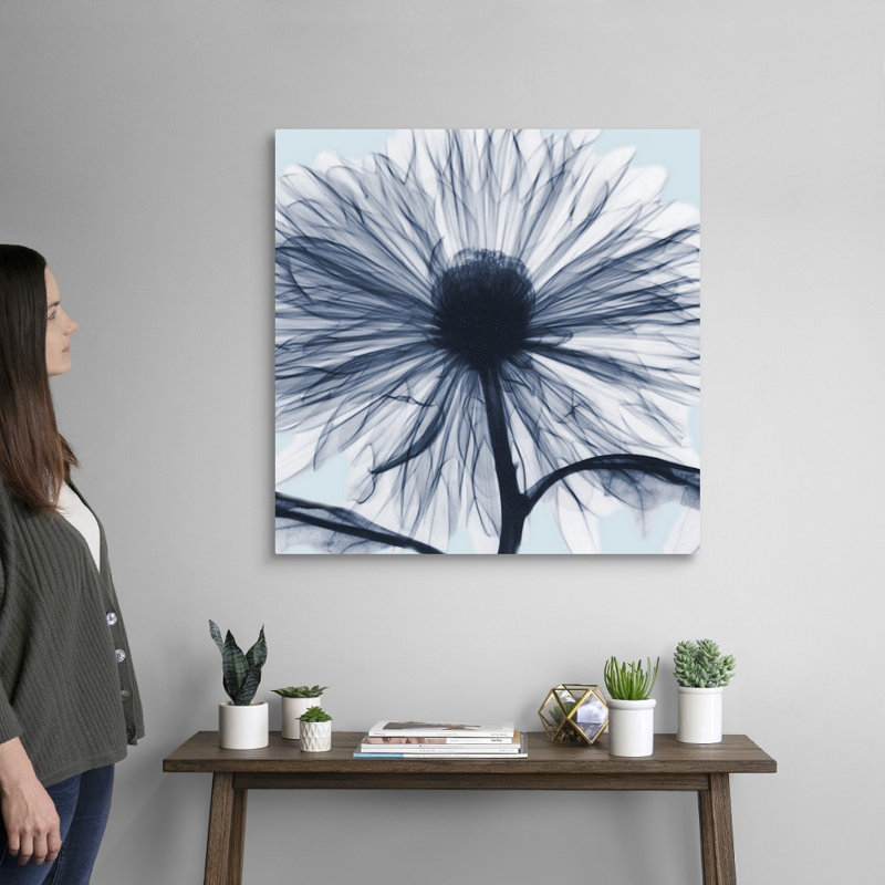 «Chrysanthemum Blues» par Albert Koetsier - reproduction d'art sur toile, H 30 po x l 30 po x P 1,25 po, Toile tendue