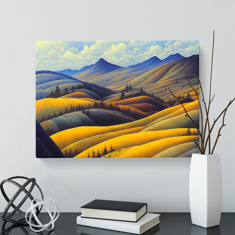 Fierce Spring Meadow Landscape - Wrapped Canvas, 35cm H x 50cm W x 3cm D