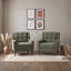 Fauteuils capitonnés en bois de style moderne du milieu du siècle avec pieds fuselés en bois massif-1659932529