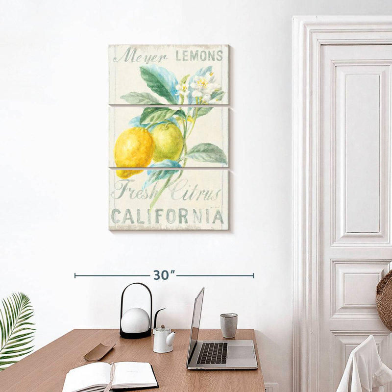 Plaque murale Kema Floursack Lemon II, H 32 po x l 20 po