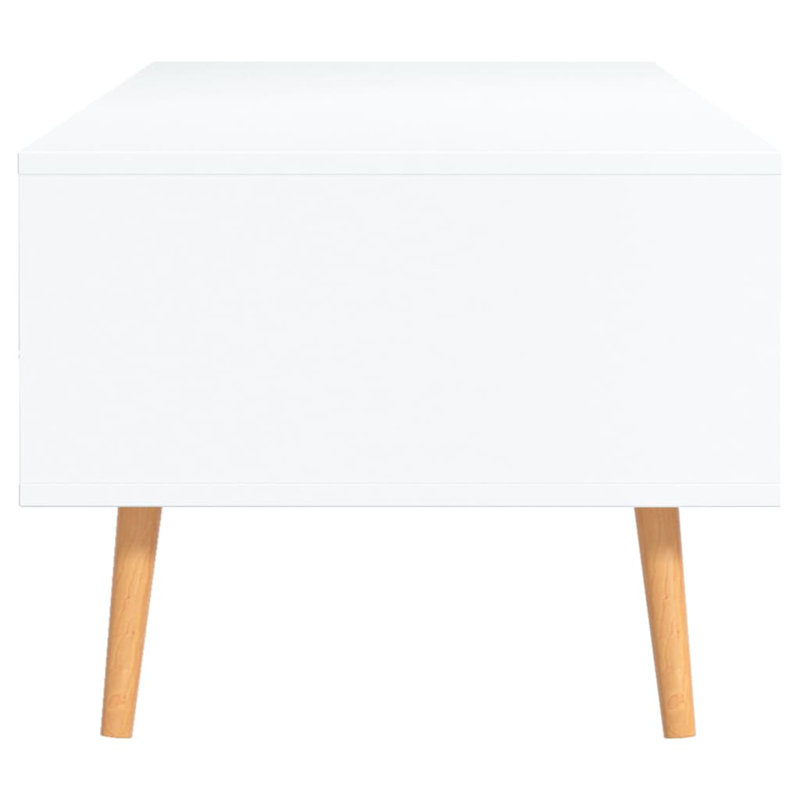Table basse Table de bout de salon et canapé d'appoint en bois d'ingénierie, Blanc