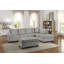 Repose-pieds moderne et contemporain en microfibre Farrwood de 37,5 po avec détails touffetés raffinés, structure en bois massif durable et contreplaqué-20451375
