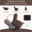 Fauteuil inclinable électrique Power Lift avec massage vibratoire et fonction de chauffage avec port de charge USB et 2 porte-gobelets cachés A + B + C-97840625