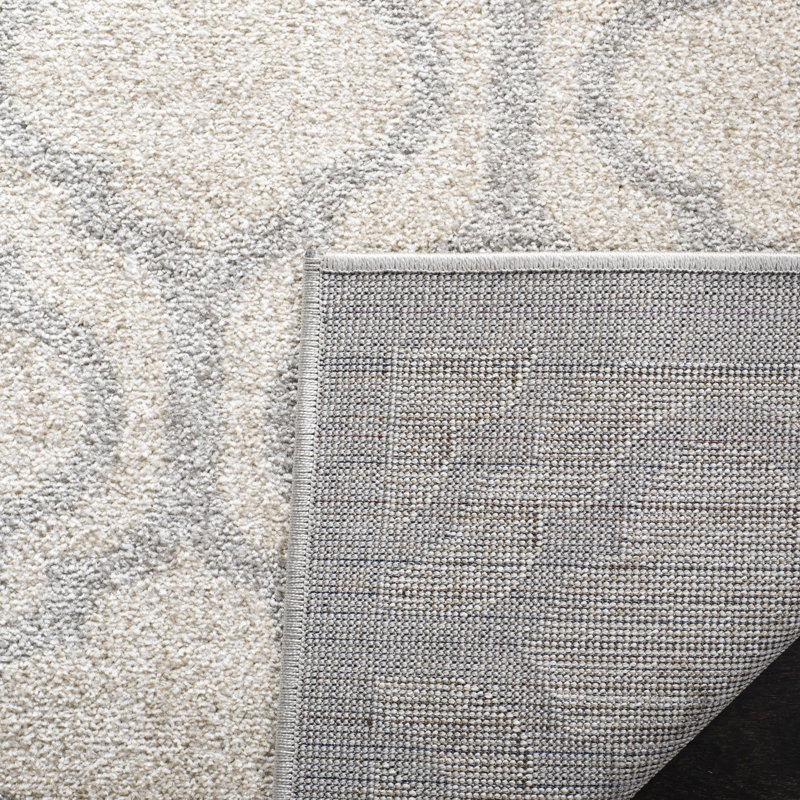 Tapis géométrique ivoire / gris clair Ammundsen, Rectangle 9 pi x 12 pi