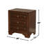 Table de chevet 3 tiroirs avec prise USB et prise de courant, cerisier brun