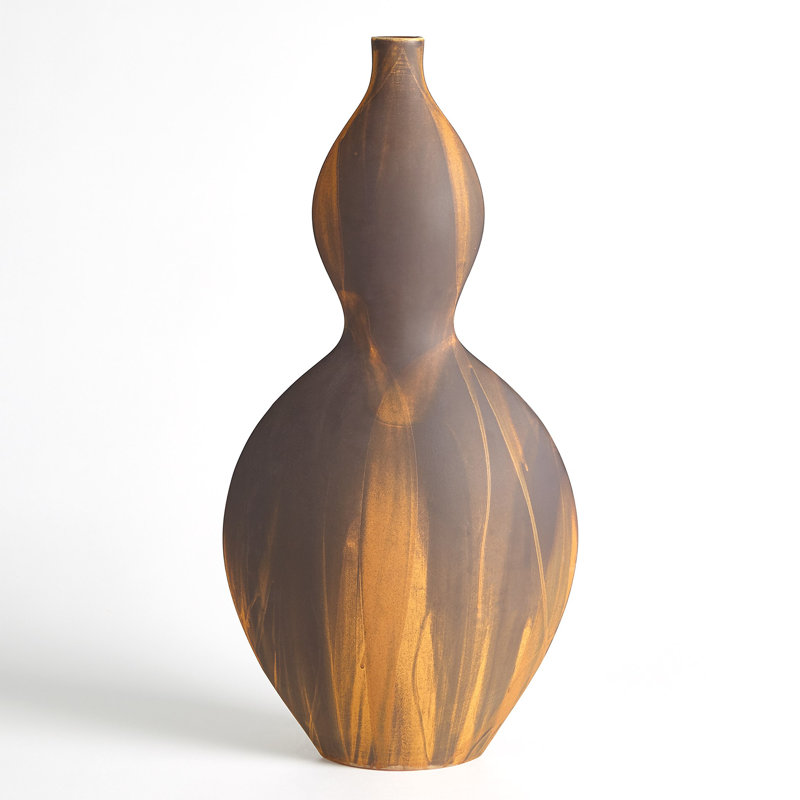 Helios Matte Brown Ceramic Table Vase