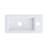 Turner 14" x 7" White Ceramic Rectangular Wall Mount/Vessel Sink for Small Bathroom Sink