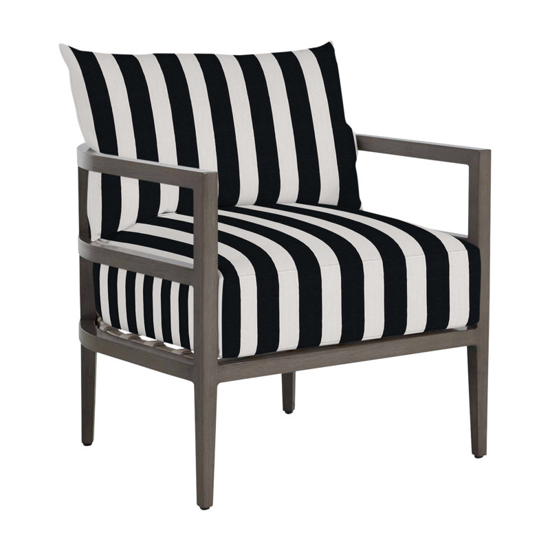 Chaise de patio Santa Barbara, Pas de soudure, Cabana à rayures minuit, Standard Plus