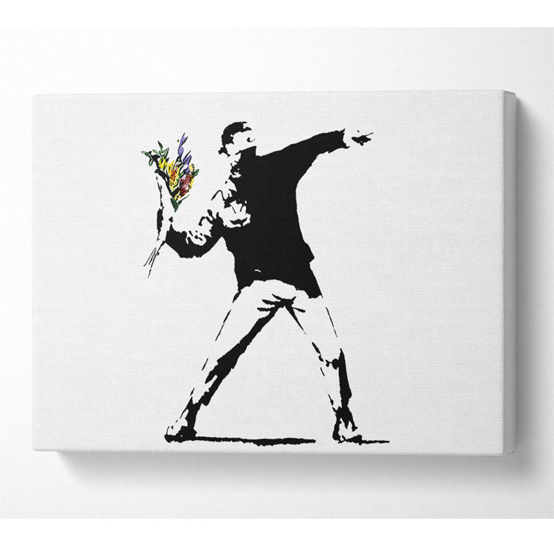 Flower Thrower White - Kunstdrucke auf Leinwand