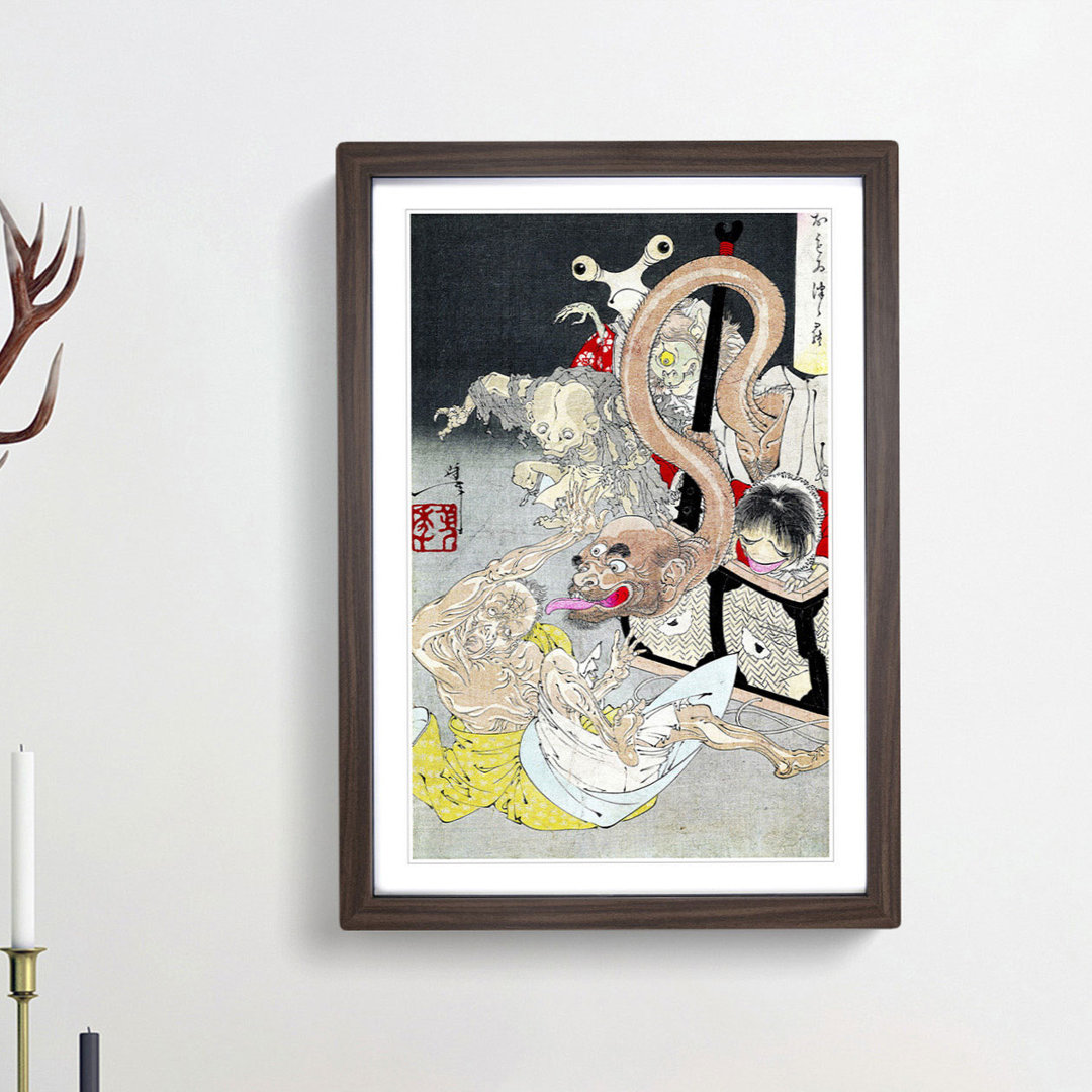 Pandoras Box by Tsukioka Yoshitoshi - Framed Print