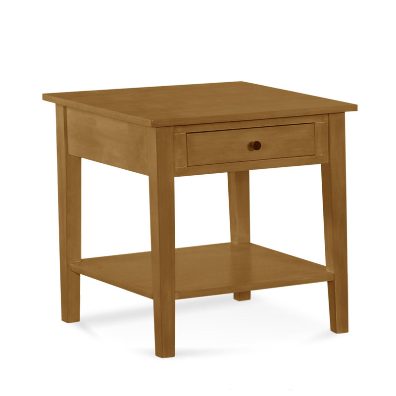 East Solid Wood End Table, Havana