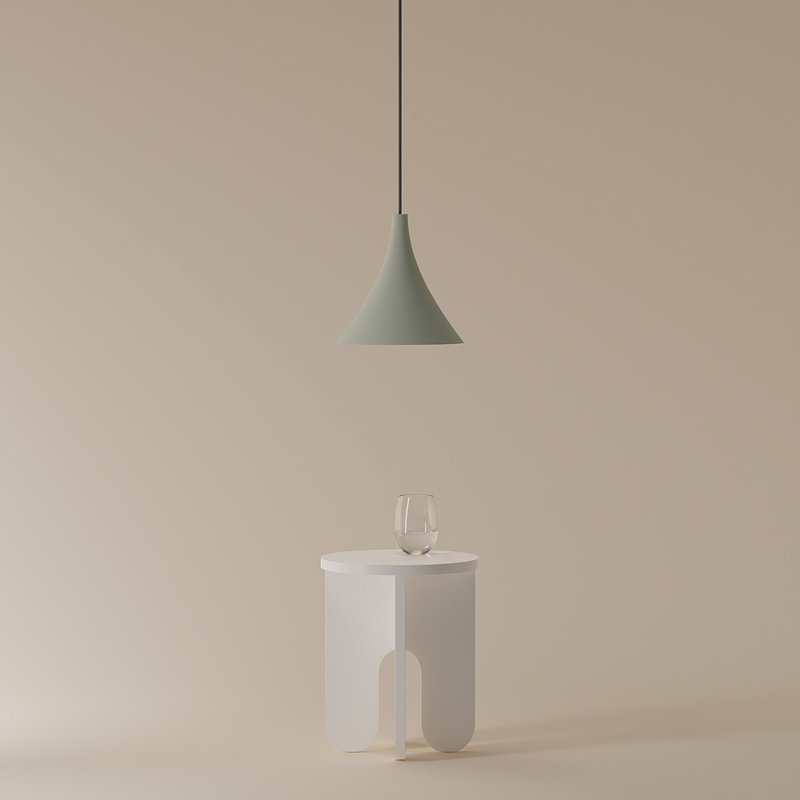 Gota Pendant Light, Meadow, Black, 20" H x 9.84" W x 9.84" D