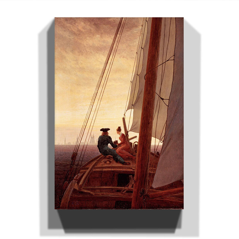 Friedrich Caspar David - Wrapped Canvas Painting, 100cm H x 70cm W