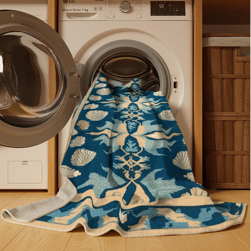 Machine Washable Turkish Beige Area Rug, Square 8'