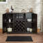 Armoire à vin 2 portes avec porte-verres à pied