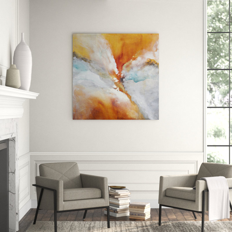 Titian Flux Painting by Jennifer Hollack Raboin, Stretched Canvas, 50" H x 50" W x 2" D