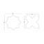 Parma Star and Cross 6" Terracotta Look Porcelain Floor and Wall Tile   -579671243