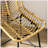 Rattan Bar Stools Set Of 4, 26" Counter Height Barstools, Boho Kitchen Island Stools With Breathable Wicker Seat And Back, Yellow-865144510
