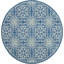Tapis floral ivoire / bleu Yurig-388936943