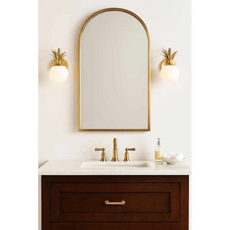 Ledell Gazala 1-Light Heritage Brass Bath Sconce
