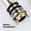 Robinet de cuisine rétractable en nickel brossé. Régulation précise du débit et de la température par deux poignées. Buse haute rotative à 360 degrés pour une utilisation améliorée du lavabo. Laiton silencieux éclaboussures d'eau. Trois-2116947965