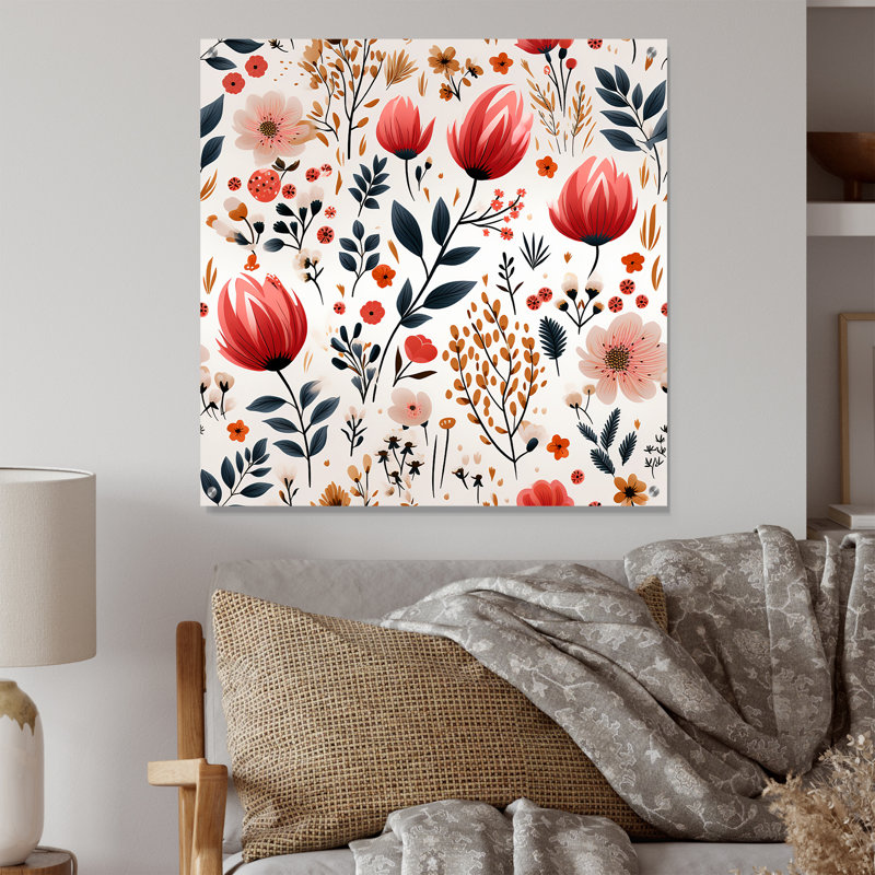 Osée - Art mural floral en acrylique pour la cuisine, H 36 po x l 36 po