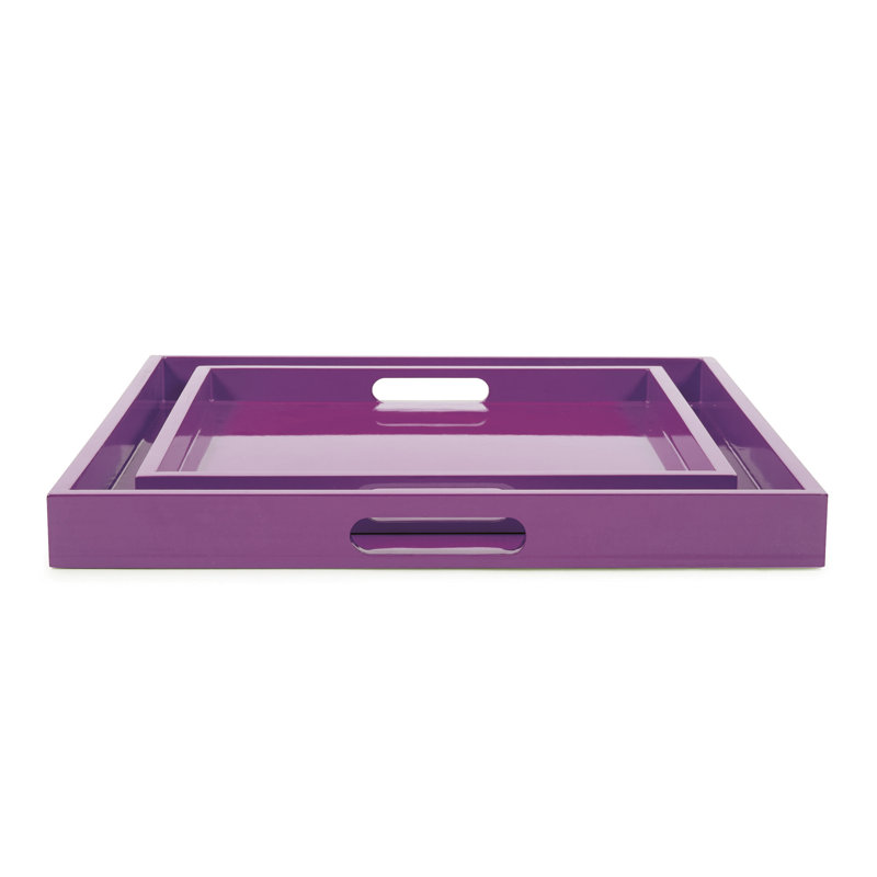 Lavande 2 Piece Tray Set, Purple