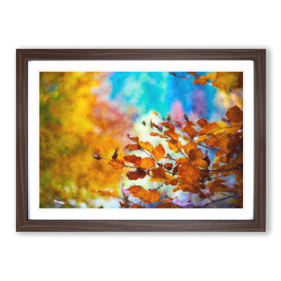 Autumn Leaves Abstract - Picture Frame Painting Print