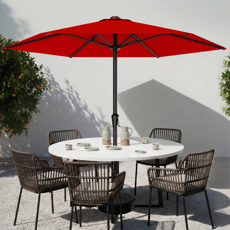  Parasol de marché 9 pi , Rouge