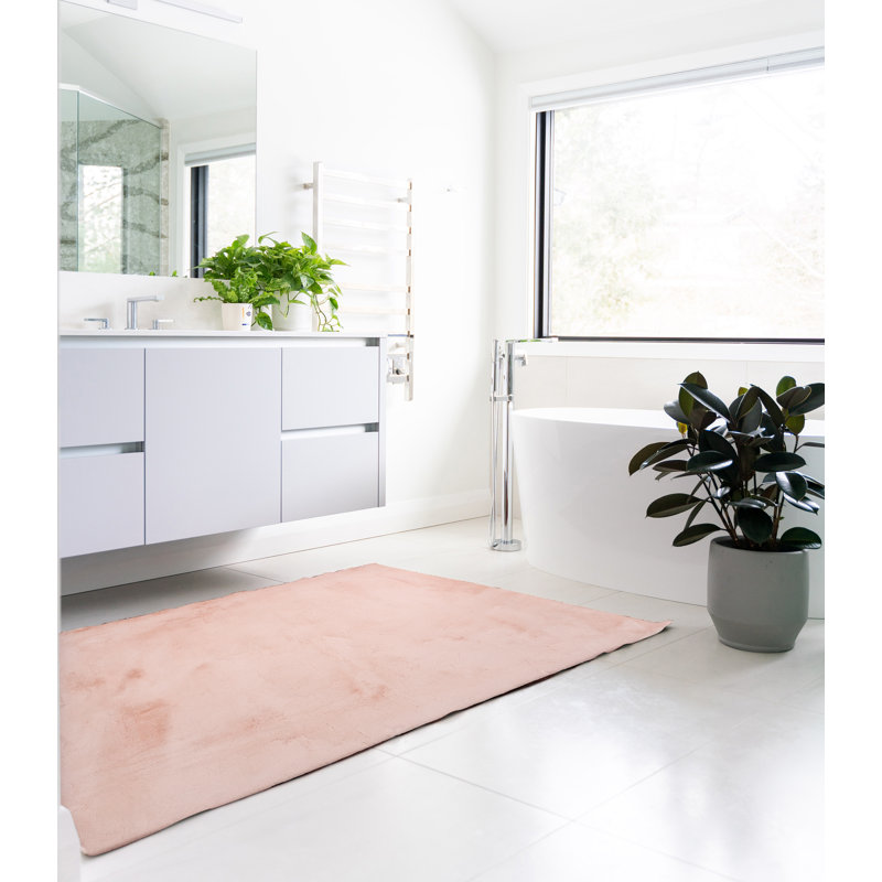 Tapis en fausse fourrure de lapin Jalissia, Rectangle 8 pi x 10 pi