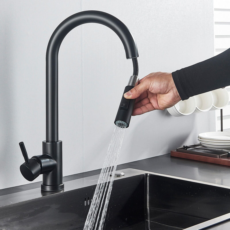 Belfry Kitchen Motour Touch Kitchen Faucet with Side Spray