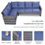 Ensemble de conversation modulaire avec coussins 3 pièces Naresa-397226978