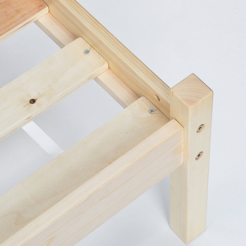 Arkim Solid Wood Bed, Single (3'), Natural