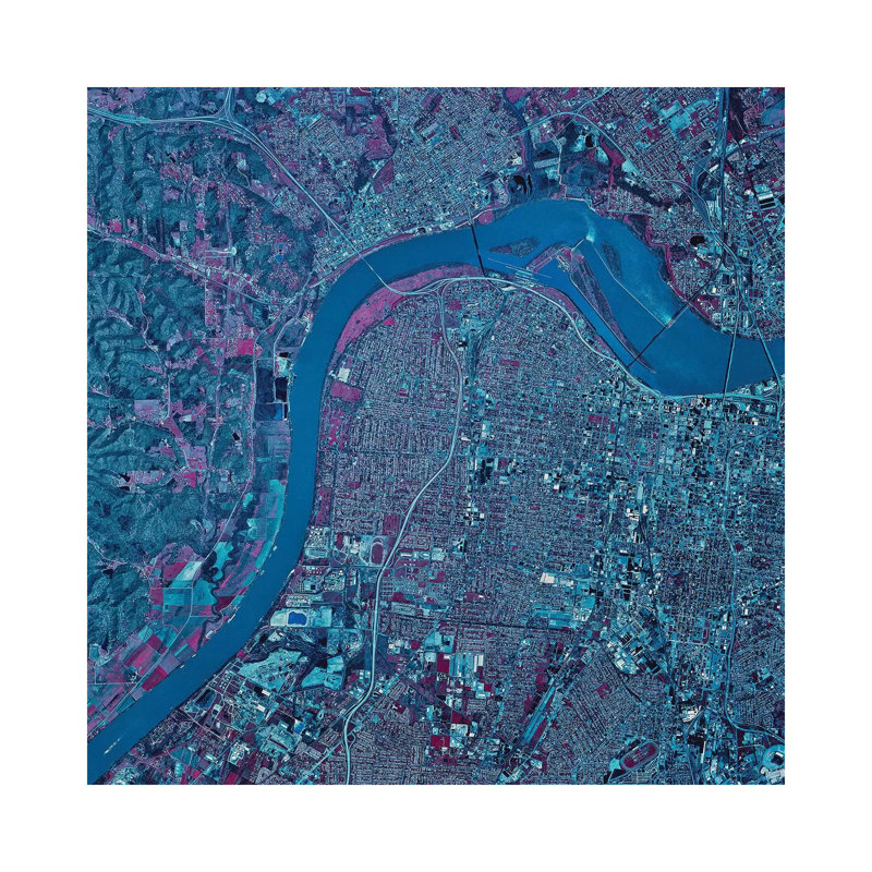 Louisville, Kentucky 1 Piece Wrapped Canvas Wall Art, 45.72 cm H x 45.72 cm W x 3.175 cm D